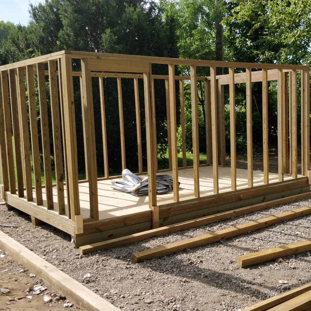 Framing a shed on a gravel base